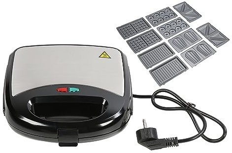 Prensa Panini, Sandwichera 6 En 1, Sandwichera Con Calefacción De Doble Cara, Sandwichera Y Parrilla Eléctrica Interior Con Placas Revestidas Antiadherentes, Control Inteligente De Temperatura