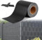 HENGMEI Bandes brise-vue en PVC - Double fil - 35 m x 19 cm - Avec 20 clips de fixation - Clôture de jardin - Protection contre le vent - Anthracite