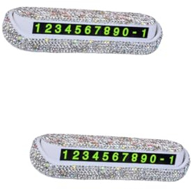 GLEAVI 2pcs Car Temporary Parking Hidden White Car Accessory Parking Timer Disc