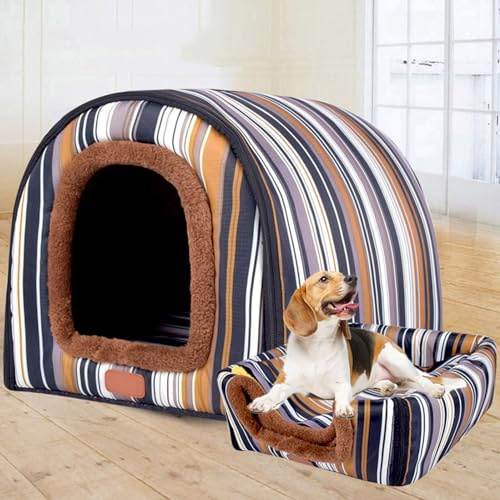 Riesige Hundehütte, Größe XL, XXL, warm, Jumbo, Angstlinderung, beruhigend, Iglu, für drinnen und draußen, waschbar (XXL 92 x 68 x 72 cm)
