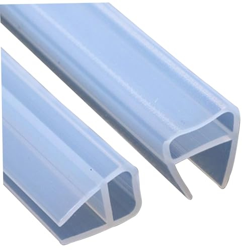 Dorccsi Joint de Porte de Douche en Forme de U de 79 Pouces de Long pour Porte en Verre de 6 Mm, Transparent