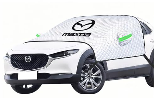 Auto Frontscheibenabdeckung für Mazda CX-30, Winter Windschutzscheibenabdeckung Halbgarage für Auto für Die Gegen Schnee EIS Frost Staub Sonne Zubehör,B