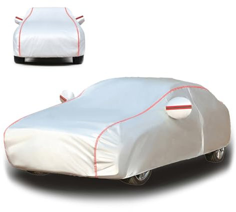 Autoabdeckung Vollgarage für Tesla Model S Hochdichte Oxford-Sonnenschutz-Außenabdeckung Für Windschutzscheibe,Kratzfeste,Frostbeständige Und WinddichteGo6