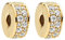 Annmors 925 Sterling Silber Bead Charms für Europäische Armbänder und Halskette Gold Clip Stopper Perlen mit 5A Zirkonia,Weihnachten,Valentinstag,Muttertag,Geschenkanhänger für Frauen und Mädchen