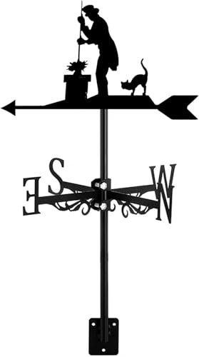 Wetterfahne, Katze, Kätzchen, Tierform, Kunstdekoration, Edelstahl, Wetterhahn, Richtungsanzeiger für den Außenbereich, Bauernhof, Garten, Terrasse, Hof, Dachdekoration, Katze ~e