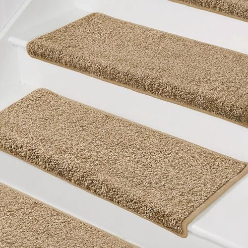 DUOLEH Alfombra para escalera, alfombra de protección autoadhesiva de seguridad, alfombras antideslizantes para peldaños de madera, decoración de escaleras del hogar, alfombra de interior (80 x 24 cm,
