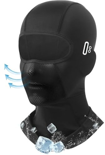 BacJueSin Sommer Sturmhaube für Herren und Damen,Kühlung Sturmmaske Atmungsaktiv Balaclava mit Brillenlöchern für Outdoor Sports Radfahren,Motorrad,Fahrrad