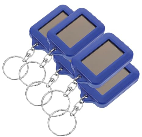 Milisten Lampe Torche Solaire LED Porte-clés Portable, Design Élégant en Plastique Bleu, Lot de 5 Pièces pour Camping et Urgences en Extérieur