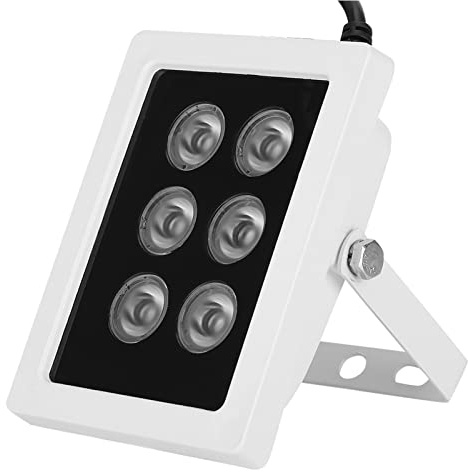 Naroote Fil de Remplissage Infrarouge, IR Illuminateurs DC12V 6W Infrarouge Fill Light 6 Lampes IR Illuminateurs IP66 Affichage de la Vidéosurveillance Imperméable pour la CCTV pour la Caméra de