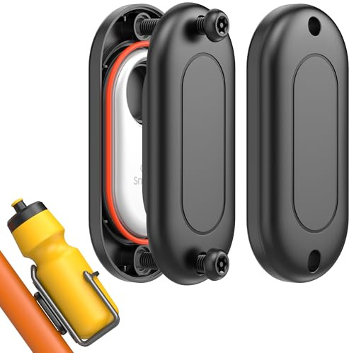 DLENP 2PACK Bicycle Mount for Samsung SmartTag 2 Bicycle Holder, Universal SmartTag 2 Case, Waterproof Hidden Bicycle GPS Devices Bottle Holders, Anti-Theft Tracker, Android，Black