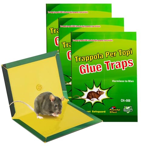 Colla Per Top i,Trappola Per Topi Facile Da Usare Può Catturare Topi Grandi E Piccoli Può Essere Riutilizzata Trappola Per Grandi (3)