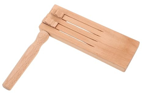 HEALSOPTHY Holzratsche Matraca Kinder Musikinstrument aus Naturholz mit Doppelter Tastenreihe Lärmintensiv für Vorschulkinder Party und Sportveranstaltungen