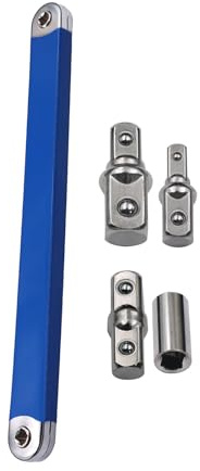 Offset Extension Wrench Spanner Set Double Ratchets Rings Designs for Confined Space with 1/2 1/4 3/8 Drives Adapters Heavy Duty Wrench