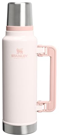 Stanley 1913 Classic Legendary Thermal Flask 1.4L - Keeps Hot Or Cold for 40 Hours - BPA-Free Insulated Bottle - Stainless Steel Coffee Flask - Leakproof - Dishwasher Safe - Rose Quartz