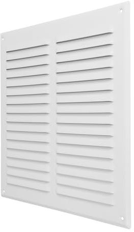 Repa Market Cubierta de ventilación de pared blanca de 295 x 295 mm con malla de pantalla, rejillas de ventilación para interiores y exteriores, cubierta de ventilación externa, rejillas de