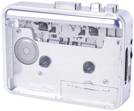 Zunate Cassette Tape Player with USB MP3 Conversion, Portable Stereo Music Recorder with Dual Speakers, Headphone Jack, Battery or USB Power for Audio Archiving