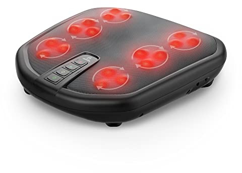 COMFIER Shiatsu Fußmassagegerät mit Wärme & Knetfunktion | 2-in-1 Fuß- und Rückenmassage, Waschbare Abdeckung, Elektrischer Fußwärmer für Damen & Herren, Geeignet für Alle Fußgrößen