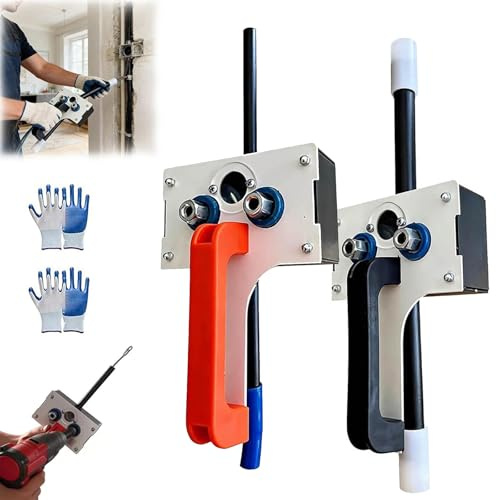 Herramienta Eficiente para El Tendido De Cables, 8mm Guía Pasacables para Instalaciones En Conductos, Herramientas De Guiado, Enhebrador Profesional para Electricistas Cableado Doméstico(Black+Red)