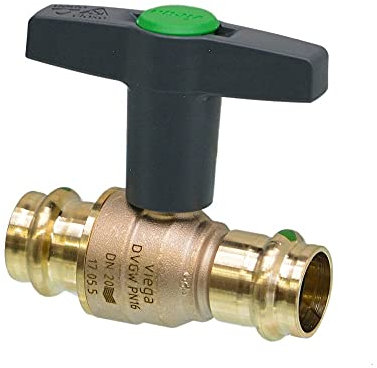 Viega Easytop-Kugelhahn aus Rotguss, Serie 2275, DN 25, 28 mm