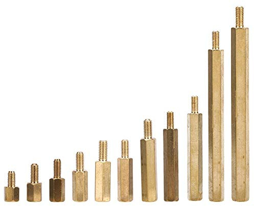 Sechskant-Abstandshalter, Kupfer-Abstandshalter, Messing-Abstandshalter, M3-Einkopf-Sechskantmuttern, Abstandshalter-Abstandshalter-Schraubenmutter-Sortimentskit für Leiterplatten(M3*20)
