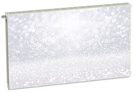 Magnet Heizkörperverkleidung Heizkörperabdeckung Weiss Abstrakt 100x60 cm Heizung Abdeckung Verkleidung Magnetische Abdeckmatte Kühlschrank aus Einem Flexiblen Magneten Digitaler Aufdruck