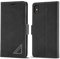 LOLFZ Case for iPhone XS Max, Vintage Flip Folio Leather Wallet Case Card Slots Kickstand Magnetic Closure Shockproof Protective Cover for iPhone XS Max - Black