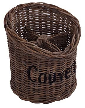 Vintage Line Besteckkorb Couverts Besteckhalter Korb Flechtware Ø ca. 20 cm Rattan