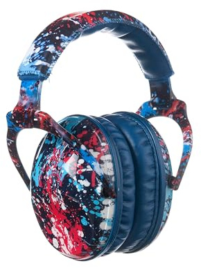 PROTEAR Kids Ear Protection Safety Ear Muffs, NRR 25dB Noise Reduction Children Earmuffs, Hearing Protectors for Sleeping, Studying, Airplane, Concerts, Fireworks-Red Pigment