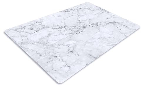 Pagnanno. Chopping Board-Catering Cutting Set-Kitchen Board-Glass Worktop Savers-Sink Chopping Board-Large-Worktop Protectors Heat Resistant-Marble Effect Grey (Design 1, 50 x 40 cm (Pack of 1))