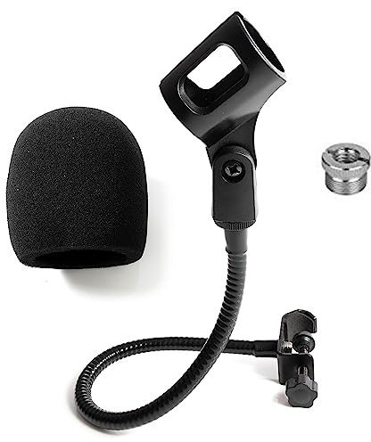 Brazo universal para micrófono: soporte flexible para audio claro y fácil montaje de abrazadera de escritorio