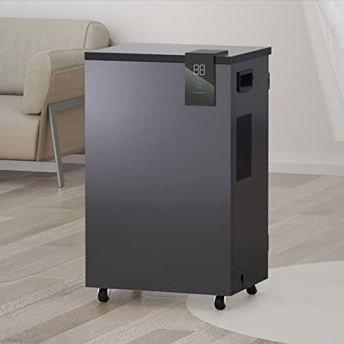 Deshumidificador inteligente de aire eléctrico 2800 pies cuadrados. Ft 106 Pint, Purificador de iones negativos para absorbentes de humedad del baño del sótano