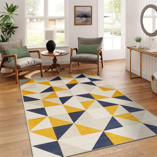 AMEHA Door Mat - 40x60 cm, Area Rug for Bedroom, Anti Slip Super Soft Dirt Trapper Small rug Absorbent Floor Mat, Easy to clean, (Cream Black)