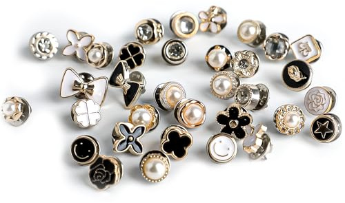 40PCS Women Shirt Brooch, Button Pins for Clothes, Safety Invisible Cover Up Pins to Prevent Cardigan, Fixed Coat Sweater Dress