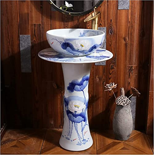Waschtischunterschrank mit Waschbecken, Badezimmerwaschbecken mit vollem Sockel, kleines Apartment-Sockelwaschbecken, Sockel-Badezimmerwaschbecken, Toilettenwaschbecken, handgefert
