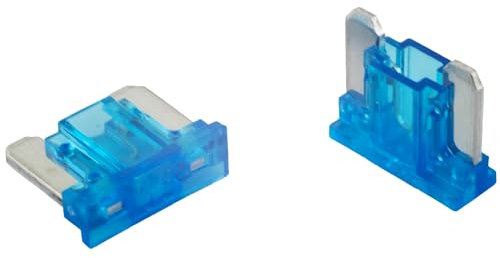 SeKi Mini LP - Fusibile a spina piatta a basso profilo, 15 A, blu, 58 V/DC, fusibile piatto per barca, camion, roulotte