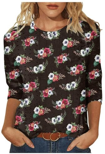 Bluse Fucsia Crop Top Maglia Magliette Polo Eleganti Maglietta Rosa Fluo Blusa Celeste Donna Magliette Donna Poco Prezzo T Shirt Maniche Molto Corte Magliette Donna Manica 3 4 Magliette Cotone