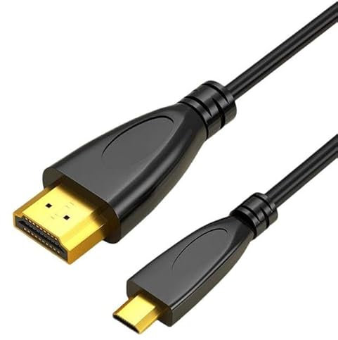 Câble micro HDMI vers HDMI 4K haute vitesse HDMI vers micro HDMI type D adaptateur ARC HDR UHD plomb 3D 4K @ 60 Hz prend en charge l'audio Ethernet compatible avec Hero, Raspberry, DSLR, appareil