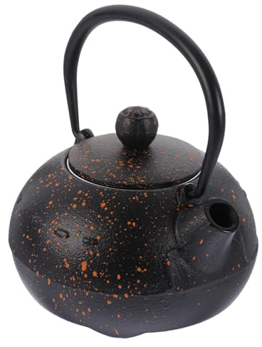 Tetera de Hierro 0,4 L Negra Estilo Vintage y Retro para Té