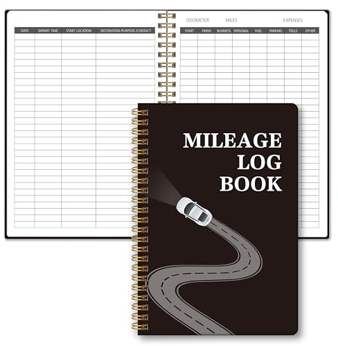 Carnet de kilométrage automatique pour personnel ou professionnel, carnet d'entretien du véhicule pour voiture, carnet de kilométrage pour taxes, carnet de kilométrage de voiture pour dépenses, 15 x