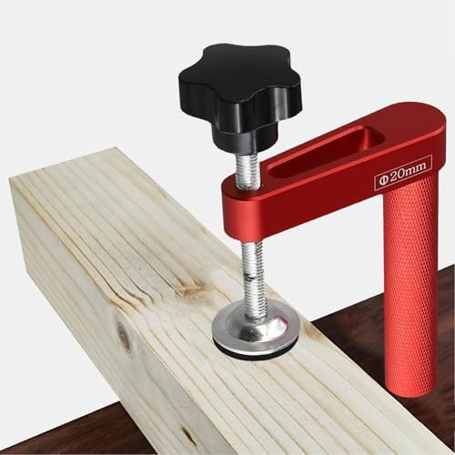 Zeroupshop 1 PCS Dog Clamp,19 mm Dog Hole Clamps for Woodworking Tools All Metal MFT Clamp Fast Acting Hold Down Clamps for Workbench MFT Table (19mm)