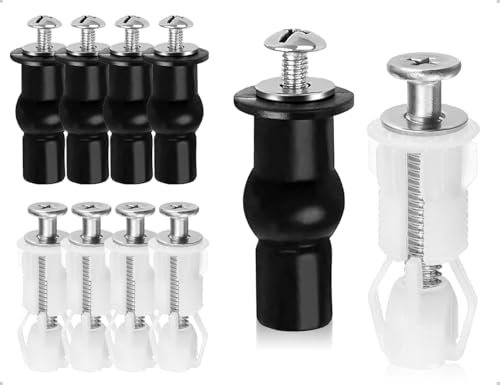 Emezddo 8 Stück WC Sitz Befestigung,Toilettensitz Deckel Behoben Schrauben,Toilettendeckel Gummi Erweiterungsbolzen,Klodeckel Ersatzteil