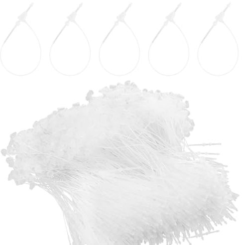 ElevateTech 2000 Stück Kunststoff-Etikettenverschlüsse Sicherheitsfäden Für Etiketten Preisetiketten Preisschilder Sicherheitsfäden Transparente Druckknopfnadeln Nadeleinfädler (7,5 Cm)