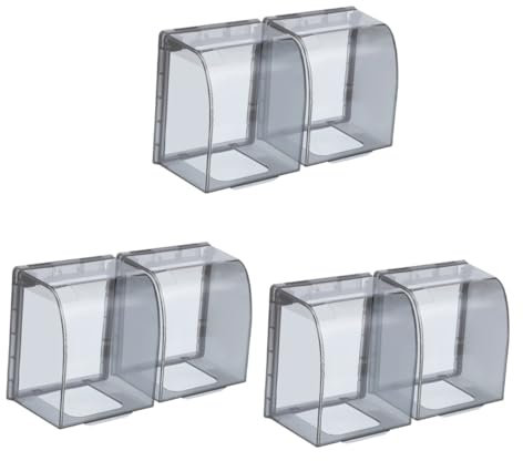 DIYEAH 3 Set Copripresa Adesivo Per Protezione Elettrica Facile Installazione E Rimozione Senza Residui Adatto Bagni Uffici E Esterni 2 Pezzi*3