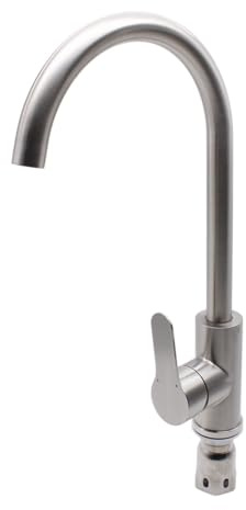 Miscelatore Rubinetto satinato girevole per lavello Cucina completo di kit R-P01