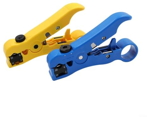 Lastdaytime Multifunctional Wire Stripper Tool for Coaxial Network Cable with Adjustable Depth Control