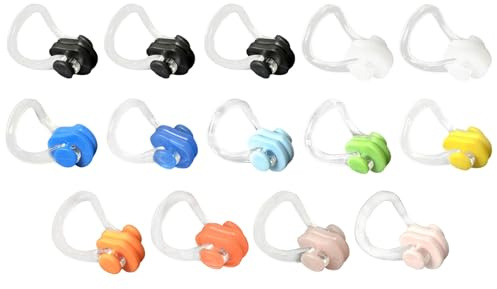 Lumi Zenva® Juego de 14 Clips Nasales para Natación – Clip Nasal de Natación en 11 Colores – Pinza Nasal de Silicona Suave para Adultos y Niños – Protección contra el Agua al Nadar