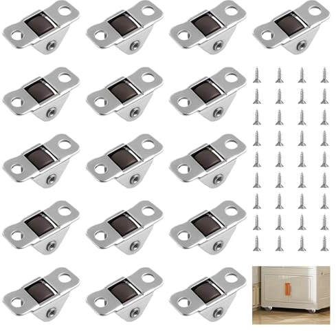 16 Stück Möbelrollen Klein, 12mm Leise Bockrollen mit Stahloberplatte | Rollen für Möbel mit Schraube, für Möbel Schränke Werkzeugkisten Trolleys DIY Lichtprojekt, Gummi, Schont den Bodenbelag