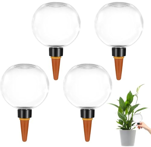 4 Pezzi Sfere per l'irrigazione delle Piante, ZMCVOE 500 ml Dispenser d'Acqua per Piante, Irrigazione Automatica per Piante da Interno, da Balcone e da Giardino