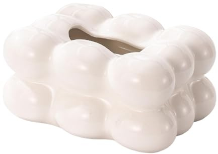 Cubrepañuelos de Mesa - Dispensador Decorativo con Diseño de Algodón de Azúcar | Organizador Cuadrado para Pañuelos de Papel | para Coche, Viaje, Encimera, Cocina, Salón, Oficina, Escritorio