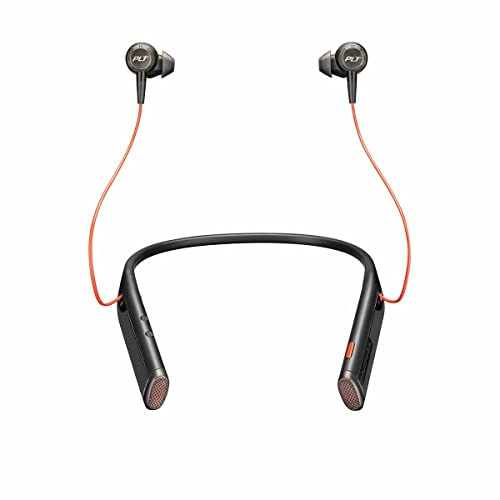 Plantronics Voyager 6200 UC Bluetooth Neckband Headset mit Earbuds, Schwarz